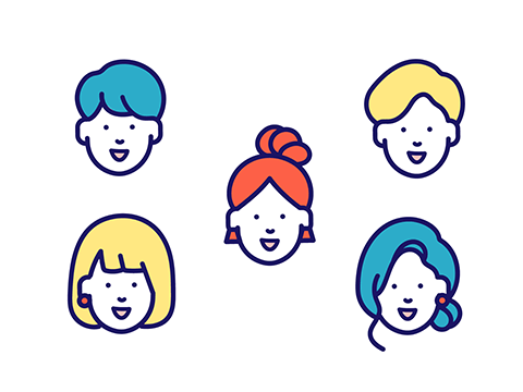 5名イラスト